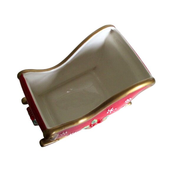 Fitz and Floyd Festive Bells Christmas Sleigh Holiday Home Decor - Picture 6 of 9